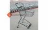 Four Wheeled Double Basket Shopping Cart Dolly With Powder Coated