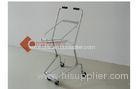 Supermarket Heavy Duty Double Basket Shopping Cart 4 Wheel Shopping Trolley