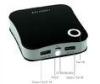 Black Portable Double USB Power Bank PSP / Camera / Smart Phone / Tablet