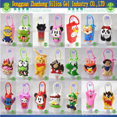 More than 20 different 3D cartoon and animal designs 29/30ml silicone hand sanitizer holder