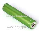 Mini USB Lipstick Portable Charger , 2600mAh Outdoor Green Cylinder Power Bank