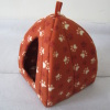 hot selling cute cat pet foldable fabric house with paw printing