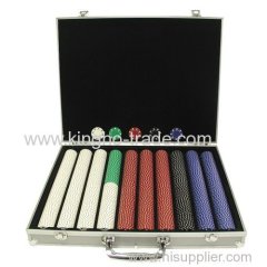 1000pcs poker chip sets in Silver aluminium case china supplier