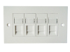 4-port UK type Flat Faceplate 140*86mm