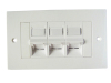 3-port UK type Flat Faceplate