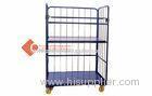 Purple 3 Tier Collapsible Wire Containers Workroom / Warehouse Cage