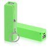 Green 2600mAh Li-ion Power Bank , Lithium-Ion Mini Portable USB Power Supply