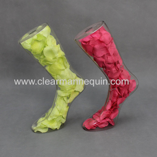 Green flower/Creative idea transparent PC mannequin legs