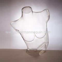 Clear transparent female torso mannequins