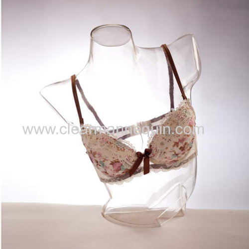 Clear transparent female torso mannequins