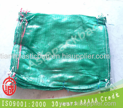 Logo tubular pp mesh bag, all kinds of plastic tubular mesh bags with label