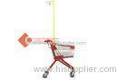 Red Stackable Lightweight Kids Metal Shopping Carts 25L 30-40KG