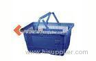 Blue Storage HDPP Plastic Shopping Baskets Grocery Store Basket