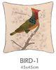 18 By 18 Animal Embroidered Decorative Pillows Poly Linen For Seat Sofa