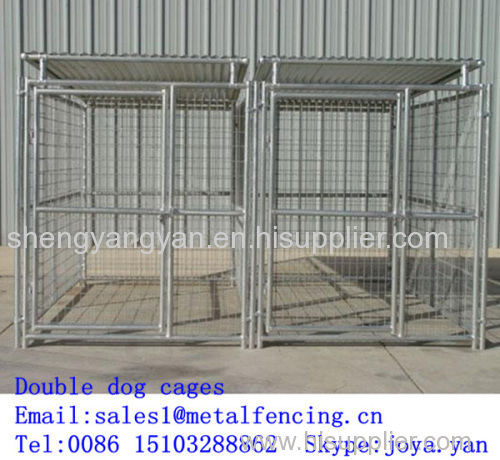 Hebei factory large 5'x10'x6' double dog outdoor playing fences