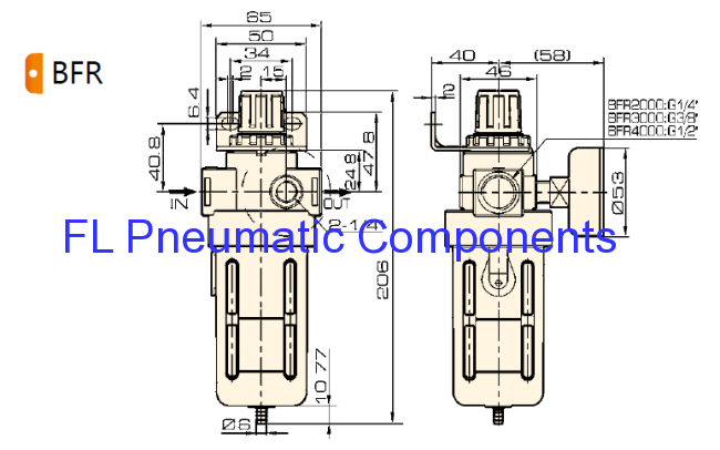 BFR3000 Air Filters and Regulators Combination