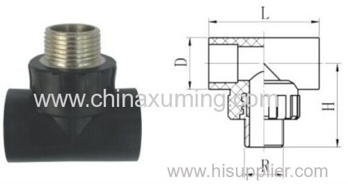 HDPE Socket Fusion Male Tee Pipe Fittings