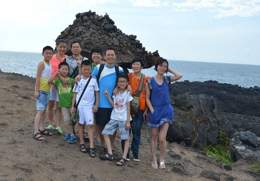 Part of the company colleagues and family travel to Jeju Island, Korea in July,2013