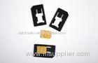 Black Plastic Nano Sim To Micro Sim Adapter For iPhone 5 / Normal Cellphone