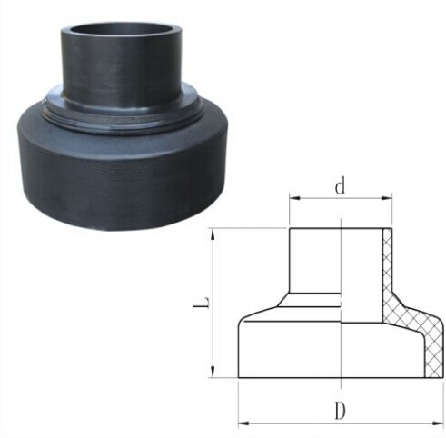 HDPE Butt Fusion Post Forming Redecing Coupling Pipe Fittings