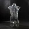 Transparent half-body PC male mannequin torsos