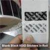 Custom Blank Black Tamper Proof VOID Stickers,Black Tamper Evident VOID Labels,Black Warranty VOID Stickers