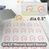 Custom Dia 0.5&quot; Warranty VOID If Broken Stickers,Round Breakaway Destructible Labels,Circle Warranty VOID Stickers