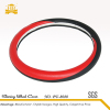 Black and red car soft steering wheel cover