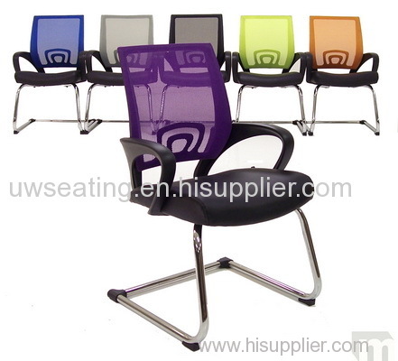 2014 Hotsale high quality mid back meeting room guest conference chrome office mesh chair