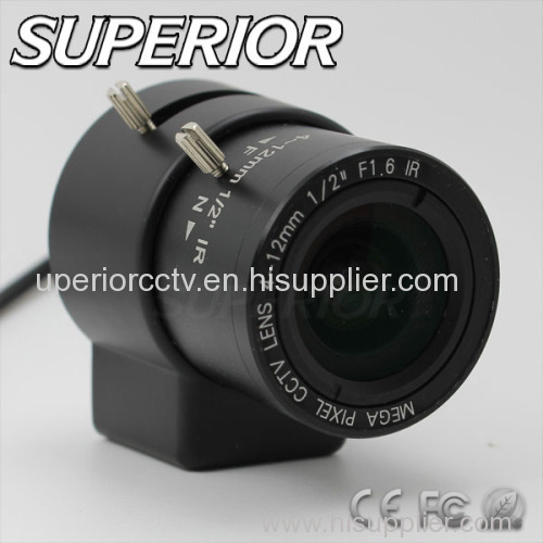 2.0mega Pixel 4-12mm Varifocal Auto Iris CCTV Lens