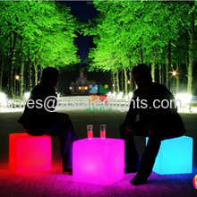 led lighted stool chair cube illuminated bar furniture