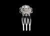 fashion crystal bridal jewelry shinning peal hair comb supplier HC051-1