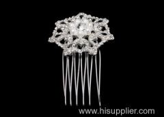 Simple hair comb with pearl and crystal crystal bridal jewelry for weddingHC052-0500