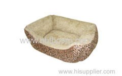 Flock leather luxury pet bed for dogs