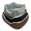 High quality short fleece dog beds with beautiful binding stitch,luxury looking pet bed for dogs