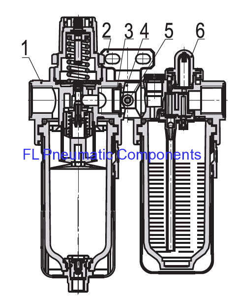 BFC3000 Air Filters,Regulators Lubricators FR.L Combination