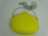 Yellow Lady Silicone Coin Purse , Rubber Coin Pouch For Cosmetics
