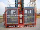 2t Electric construction hoist elevator 50m with Pinion / rack Sling for 10 ~ 15 perons load