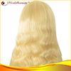 Blond Body Wave Human Hair Full Lace Wigs 20 Inch For Lady