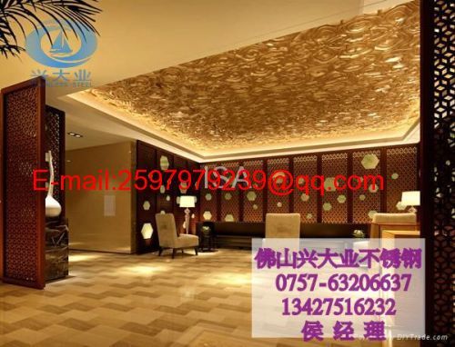 Golden decorative stainless steel screens with high brightness