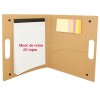 Promotional A4 size eco-friendly portfolio with sticky notes and ballpen