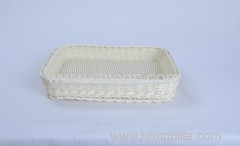 Fashion square rattan bread basket