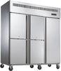 Bars 3 Doors Commercial Silver Upright Freezer With Air Cooling