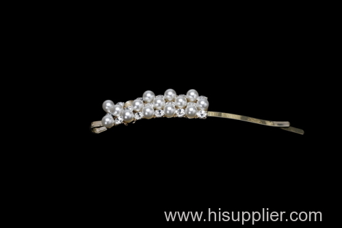 Rhinestone Crystal Hair Clip 925 Sterling Silver Plated for 2013 Crystal Bridal Jewelry HB0765