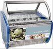 10 Pans Blue Hard Ice Cream Display Freezer Custom For Store / Mall