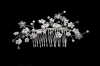 Charming simple style Crystal Bridal Jewelry heart shape hair comb B10029