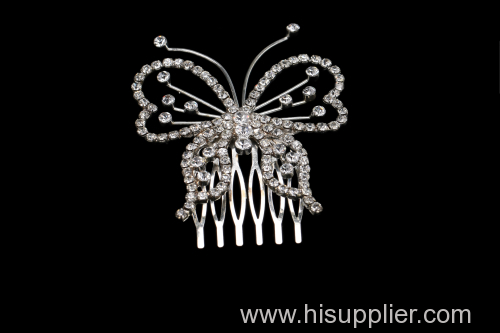 Exquisite Crystal Bridal Jewelry noble crown style hair comb 031