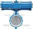 API598 Pneumatic Flanged Butterfly Valve , DN40-1200 Soft Sealing Butterfly Valve