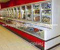 Glass Door Combination Freezer , Commercial Display Energy Efficiency Cooler