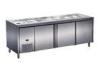 Silver Undercounter Refrigerator 0C - 10C Top with Trays / Cover